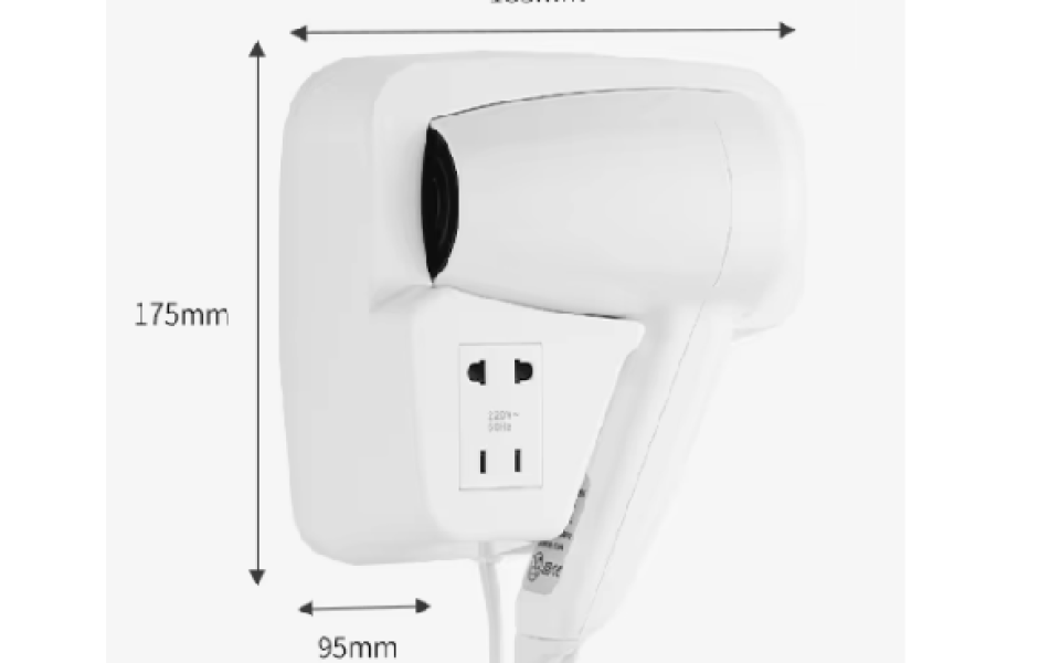 Máy sấy tóc treo tường có ổ cắm