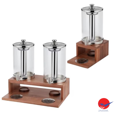 Bình nước trái cây nóng lạnh đế gỗ