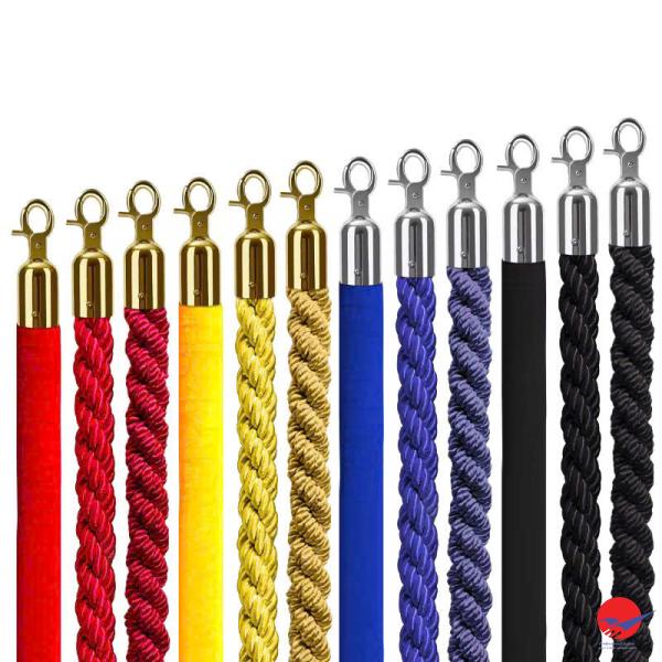 Dây phân cách xoắn đầu móc inox