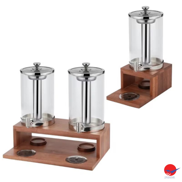 Bình nước trái cây nóng lạnh đế gỗ